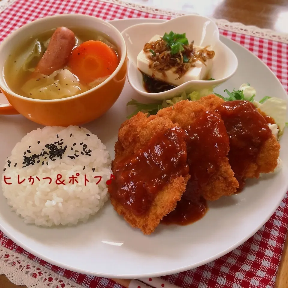 ヒレかつ＆ポトフランチ♪|かおちゃんさん