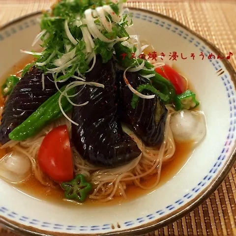 ナスの焼き浸しそうめん♪|かおちゃんさん