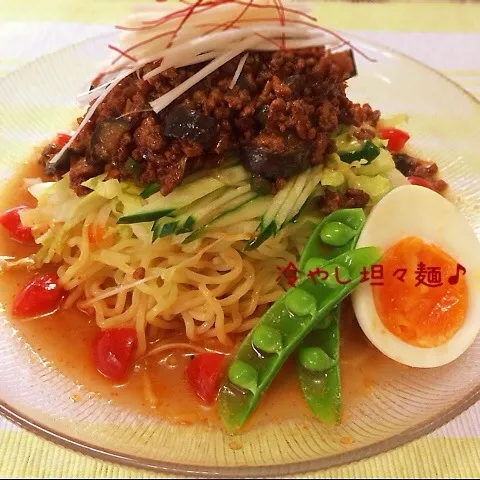 茄子入り肉味噌で〜冷やし坦々麺♪|かおちゃんさん