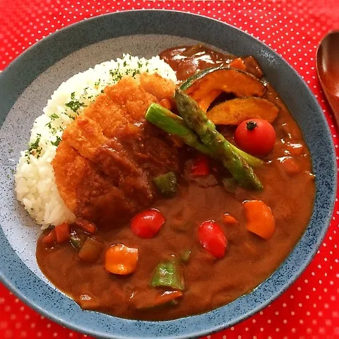 残り野菜救済カラフルな〜カツカレー♪|かおちゃんさん