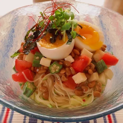 ネバネバ〜ビビン素麺♪|かおちゃんさん