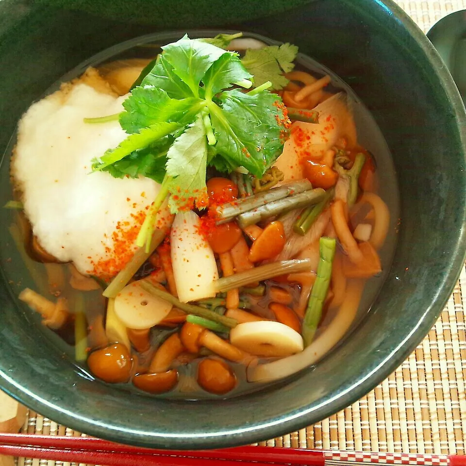 山菜とろろうどん♪|かおちゃんさん