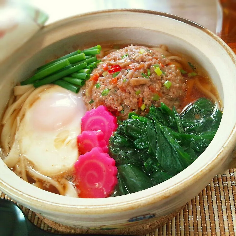 きんぴら入り肉味噌で～鍋焼うどん♪|かおちゃんさん