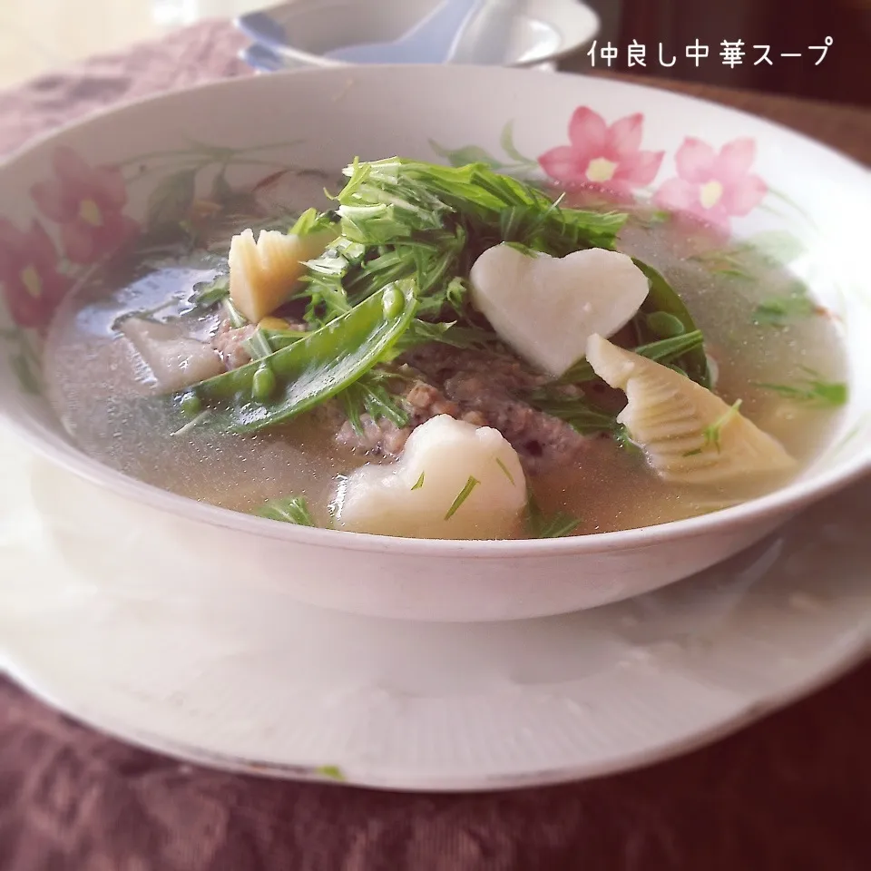 仲良く食べよ♡素朴な中華スープ|サザエボンさん