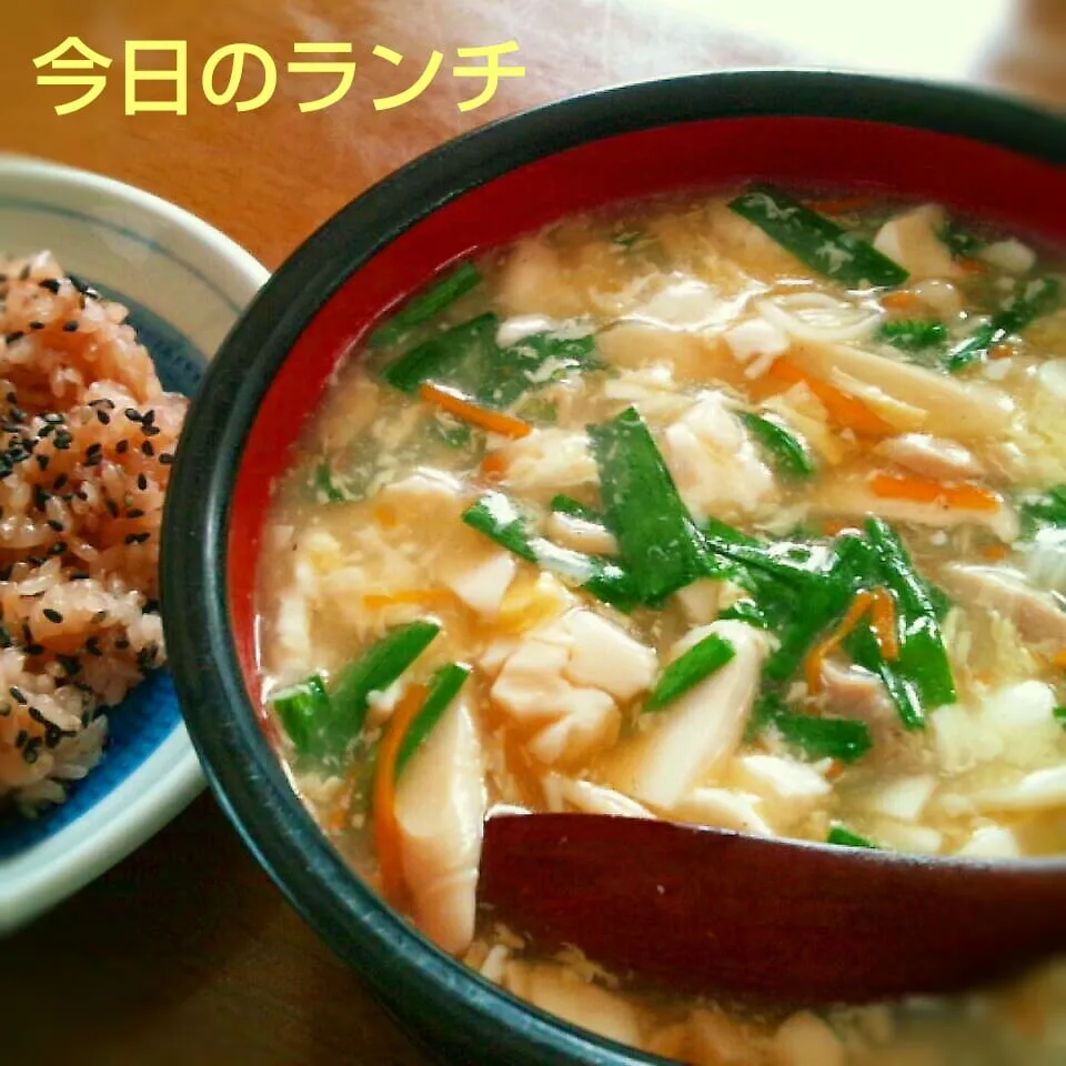 あつあつ～鳥と豆腐の餡掛けそうめん♪|かおちゃんさん