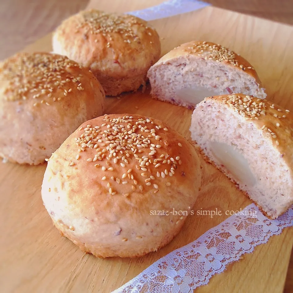 Makoさんの生地にもあんこ入りほのかあーんパン|サザエボンさん