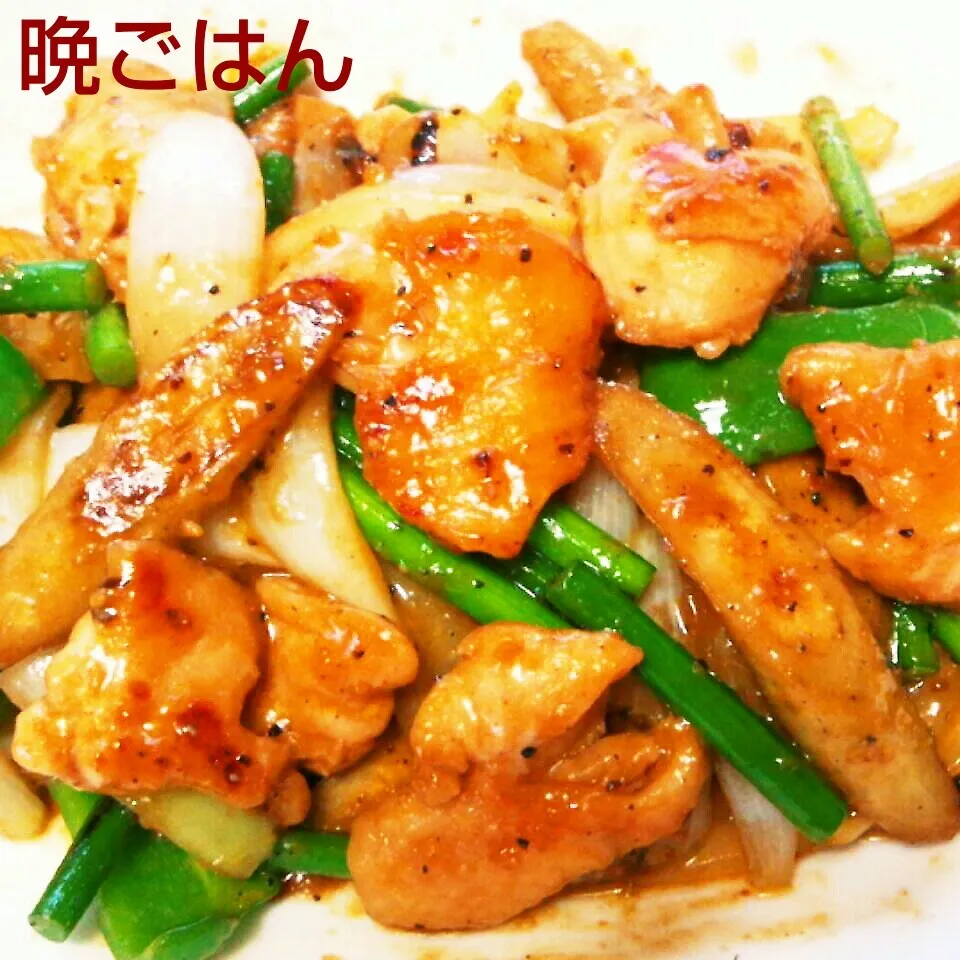 鶏肉とごぼうのスパイシー炒め|かおちゃんさん