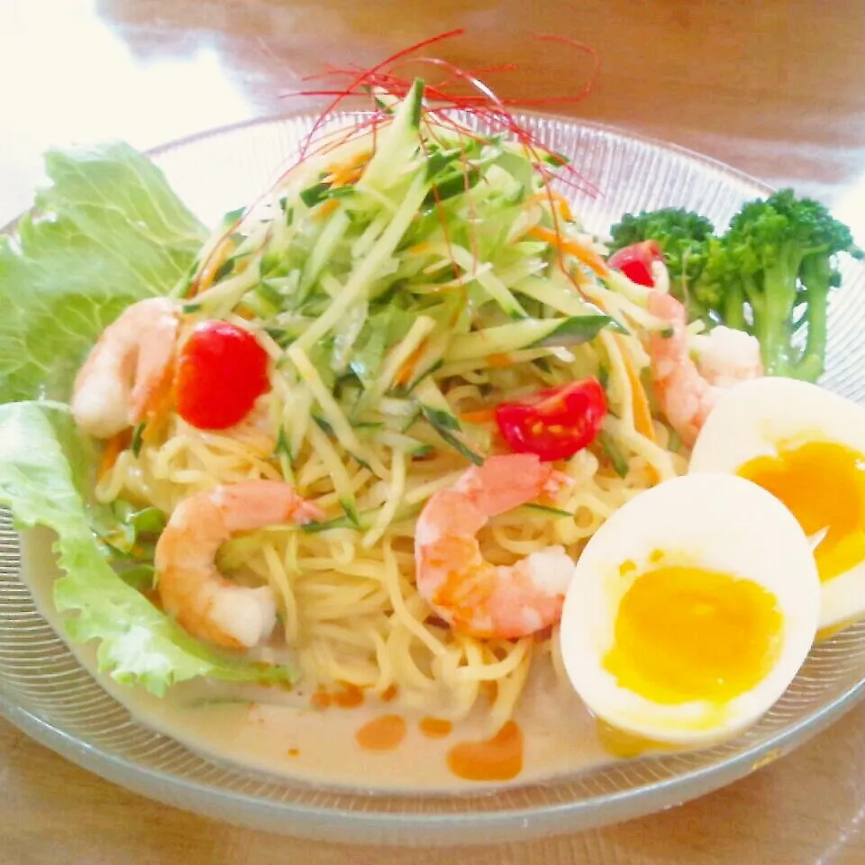 今日のランチ～ゴマだれ冷やしラーメン|かおちゃんさん