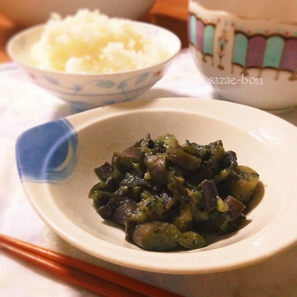 Snapdishの料理写真:茄子のごま味噌(ごまよごし)♡ご飯が進む君|サザエボンさん