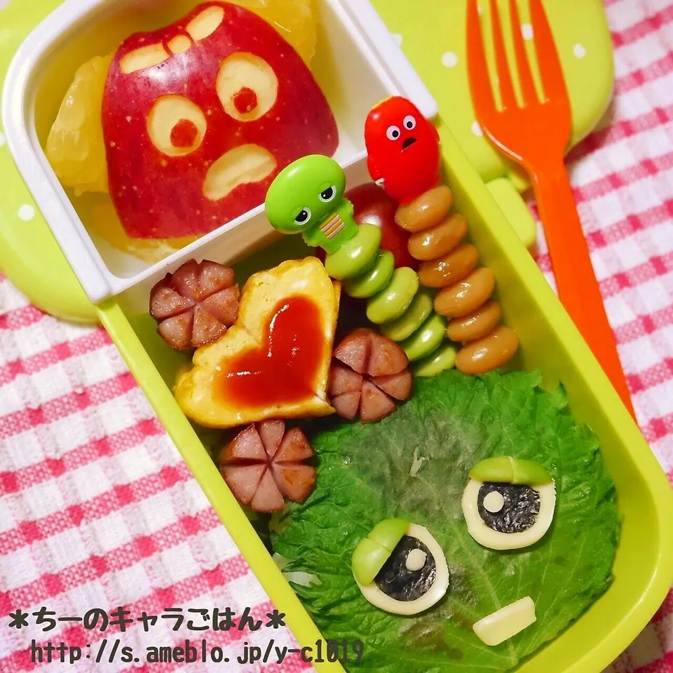 ガチャピン&ムック 弁当|ちーさん