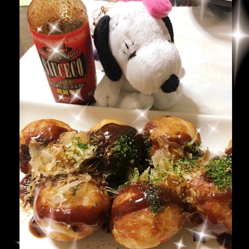 今日の夕飯💕たこ焼き🐙|うさぴょんさん