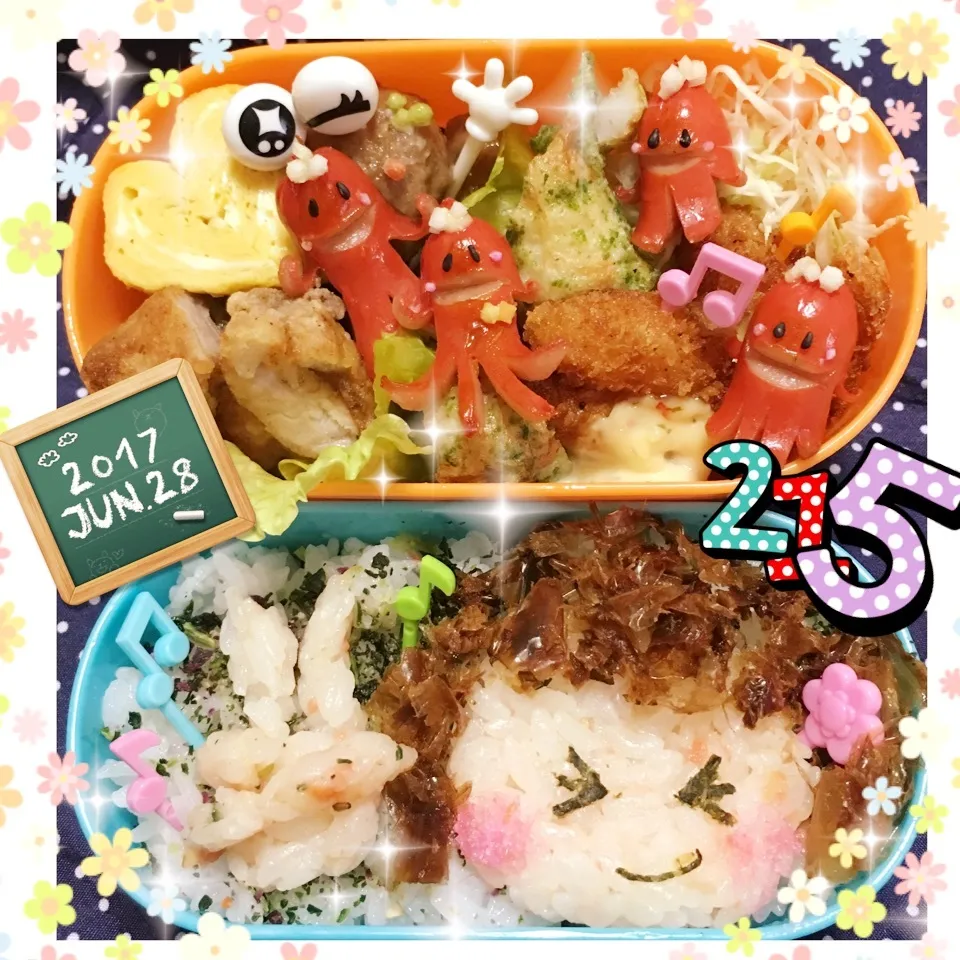 Snapdishの料理写真:姫のお弁当 期末考査終了〜💕イェーイ✌️🎶|うさぴょんさん