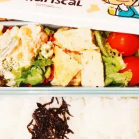 Snapdishの料理写真:JK弁当 豆腐バーグ、サラダ他|Kyさん