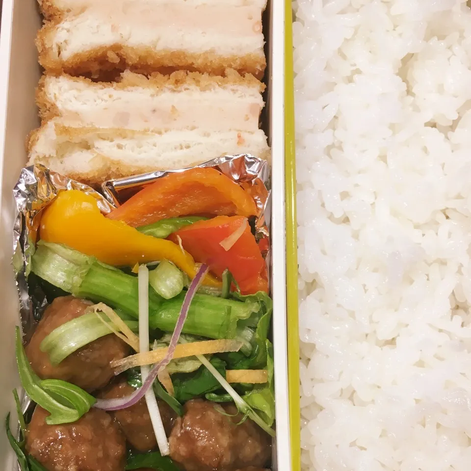 JK弁当 久々。ハトシ、肉だんご、パプリカ＆ピーマン|Kyさん