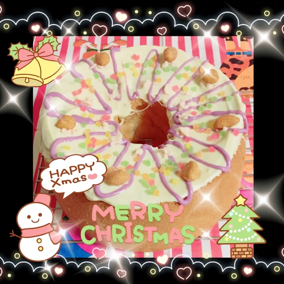 Xmasケーキ シフォンケーキ焼いたよ💕💕|うさぴょんさん