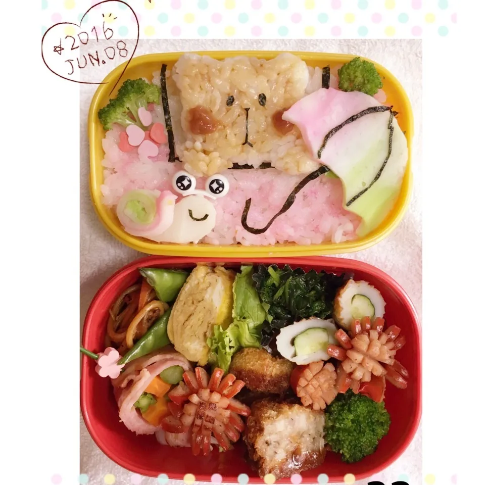 姫のお弁当（≧∇≦）梅雨入りしましたね〜|うさぴょんさん