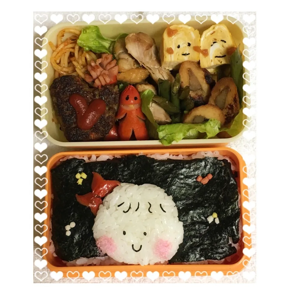 Snapdishの料理写真:姫の便乗パパお弁当|うさぴょんさん