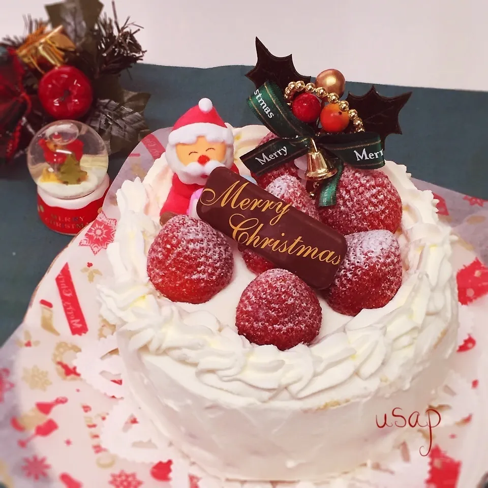 Snapdishの料理写真:クリスマスケーキ|うさピーさん