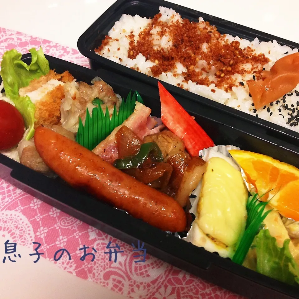 Snapdishの料理写真:6／17高校生男子弁当|うさピーさん