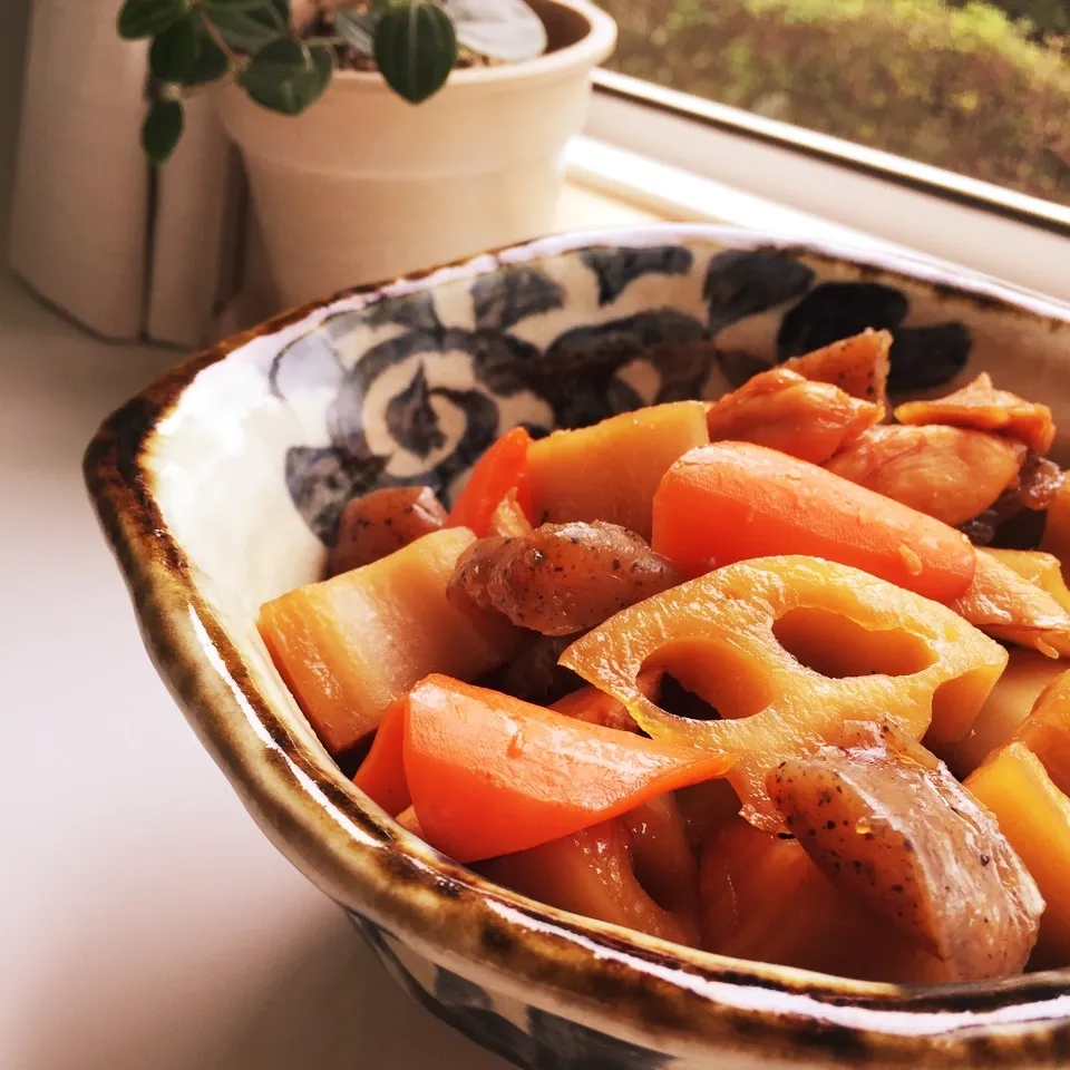 ✳︎根菜の甘辛煮|つなもんさん