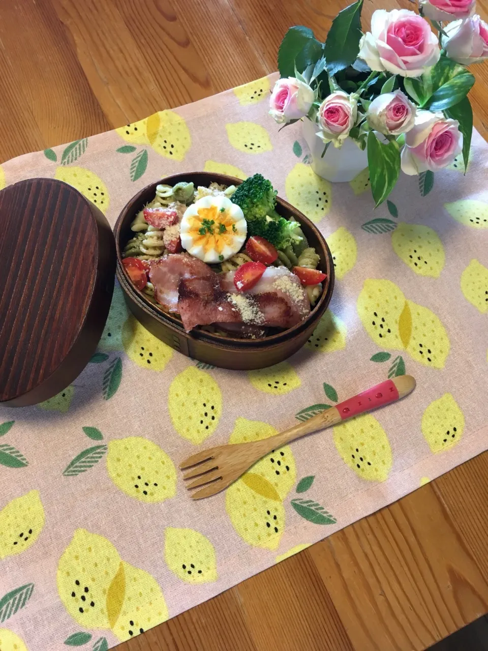 ベーコンツナのジェノベーゼパスタ🍝♡|小雪さん