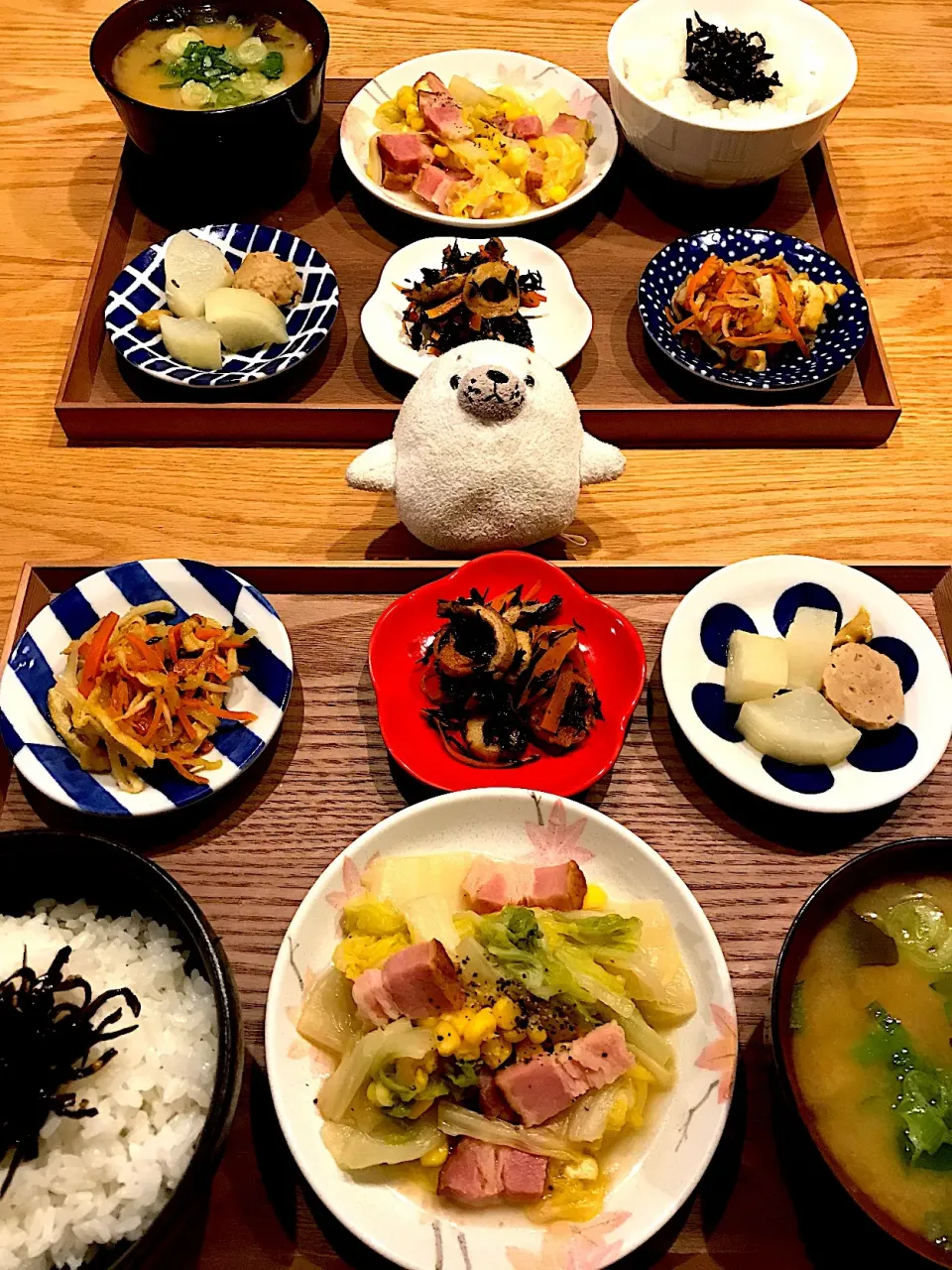 Snapdishの料理写真:11/8白菜ベーコン煮定食🐖🐖🐖
        やっぱり日本食love(Ｔ＿Ｔ)💓|おーやんさん