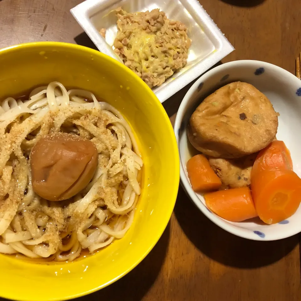 梅うどんで夜ご飯|宙まめさん