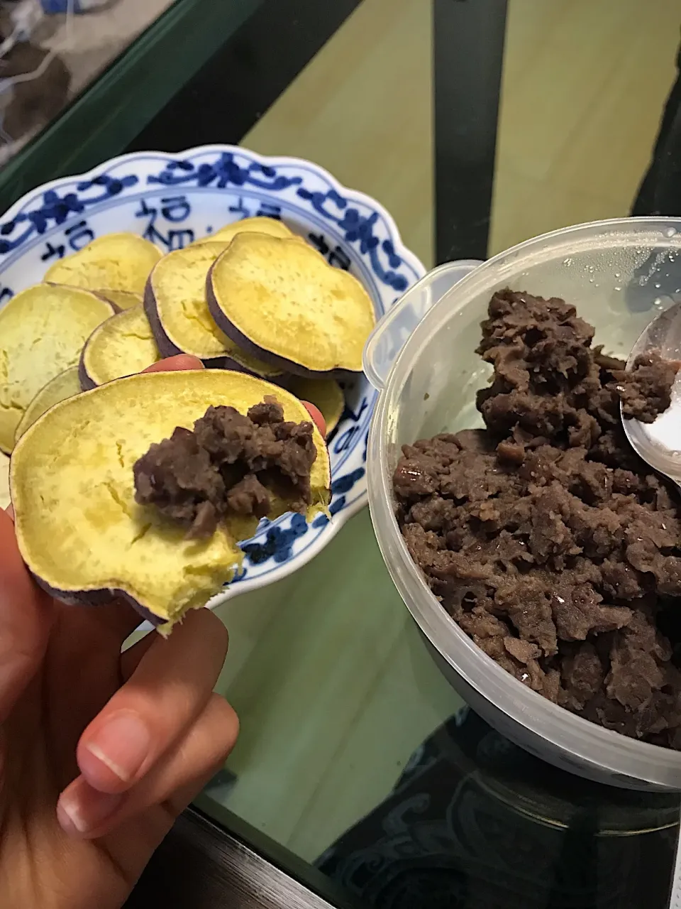 Yaki IMO with adzuki beans|Emiさん