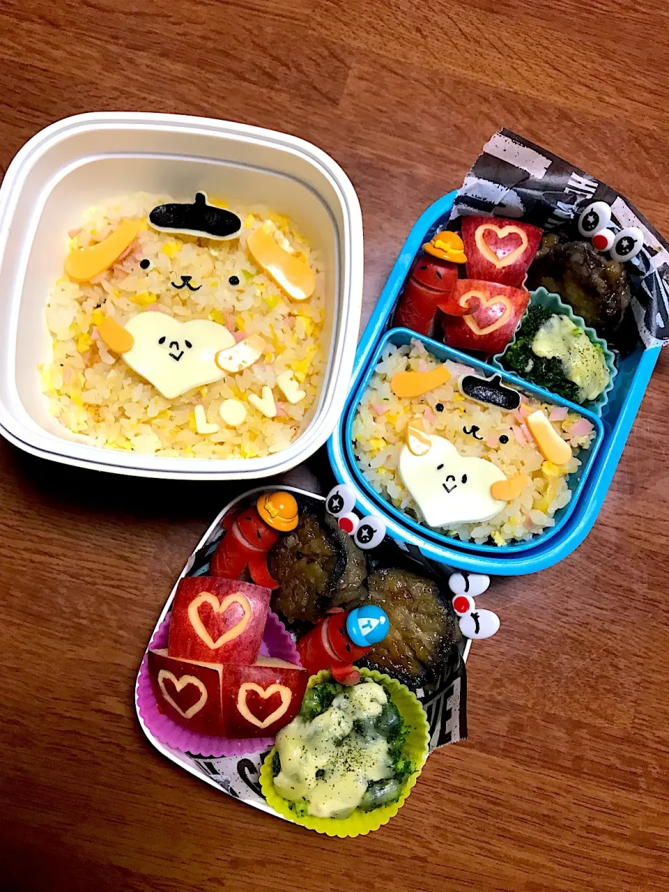 ポムポムプリン炒飯弁当♡|かなさん