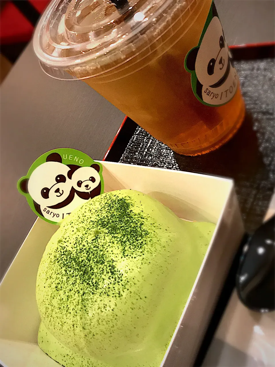 ふわふわ抹茶クリームパンケーキ🥞  ほうじ茶🍹|ch＊K*∀o(^^*)♪さん