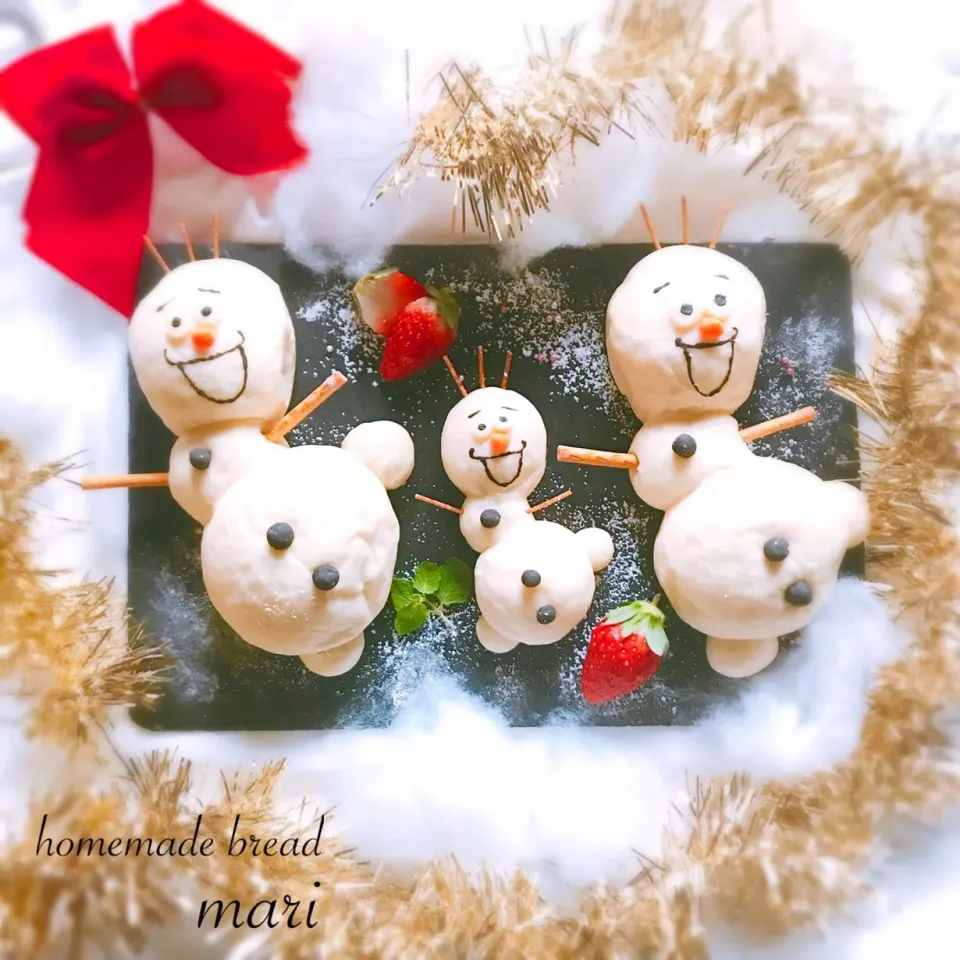 ⛄️オラフパン⛄️
 #手作り  #手作りパン #オラフパン #パン作り|まーり（@mariyuiren）さん