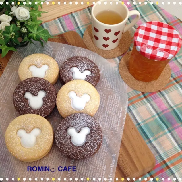 マシュマロがミッキーなクッキー♪|ROMIN◡̈ CAFEさん