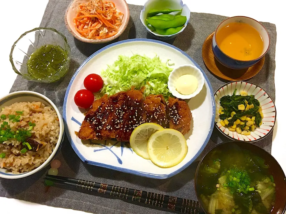 今日の夜ご飯はトンカツ定食！|harunoさん