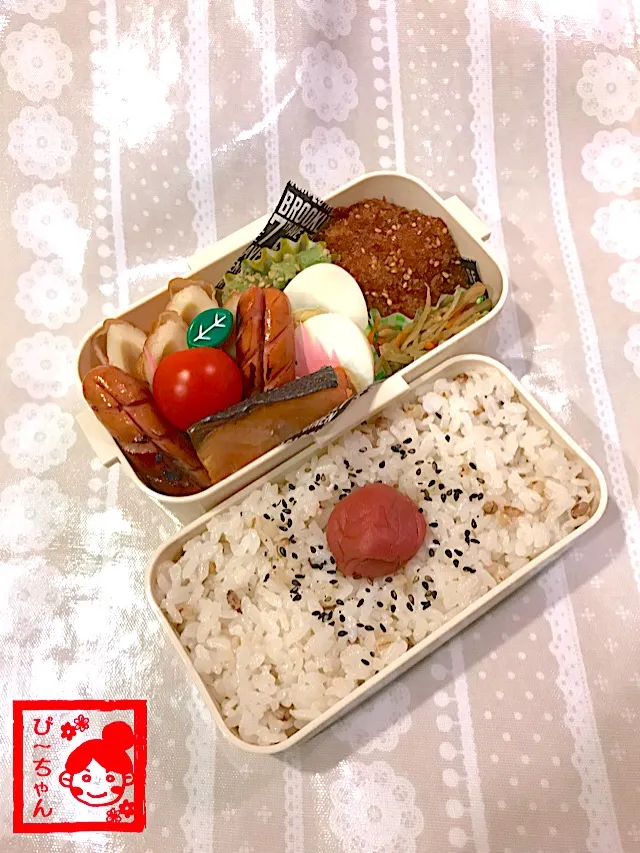 Snapdishの料理写真:次女☆高校生弁当😊午前中授業→練習試合🏸|☆ぴ〜ちゃん☆さん