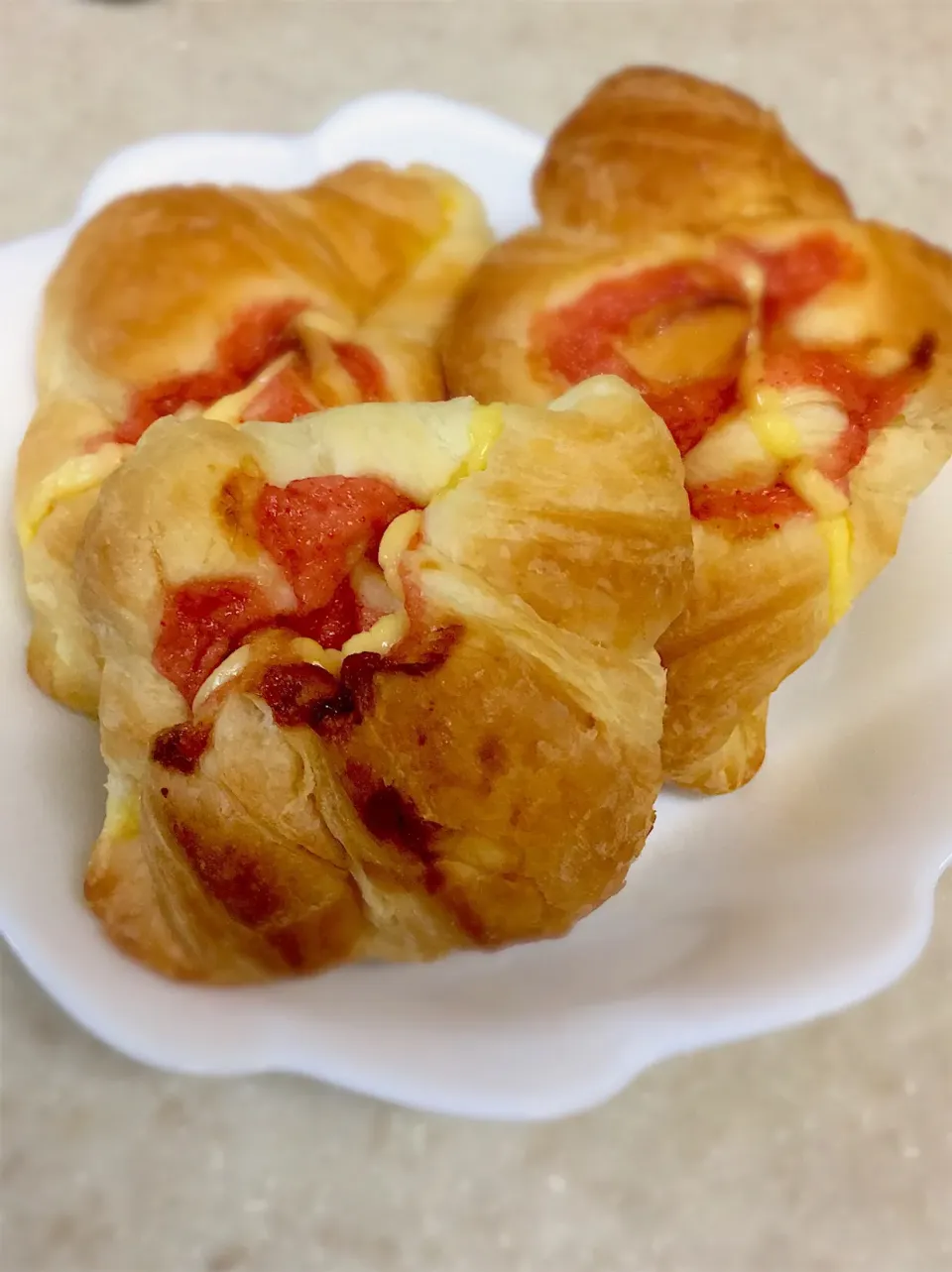 明太子入りクロワッサン🥐|ミーさん