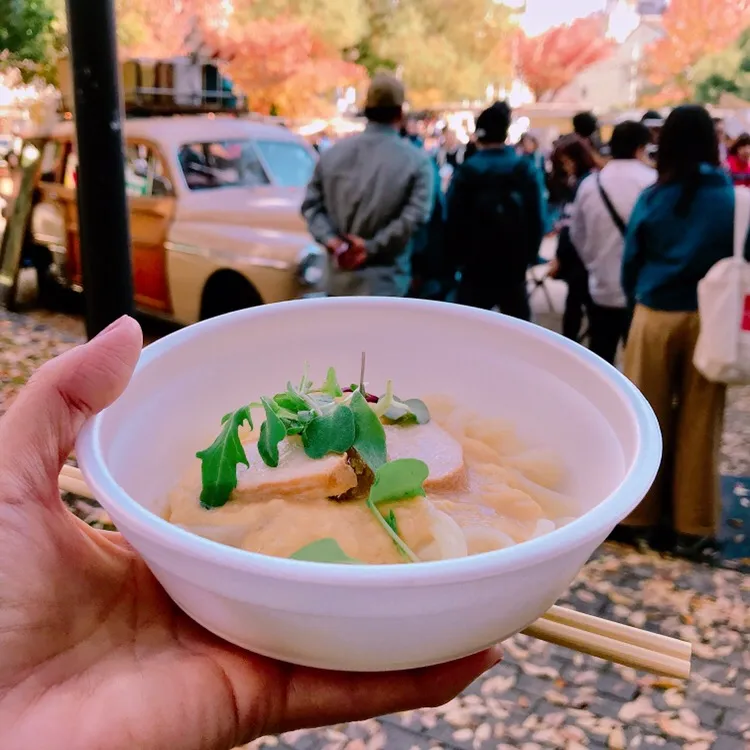 フムスのぶっかけうどん|ちゃみこさん