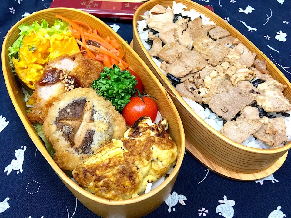 生姜焼き海苔弁(o⁰⊖⁰o)🍱
 #土鍋ごはん #お弁当|morimi32さん