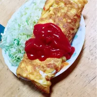 Snapdishの料理写真:簡単オムレツ！|パンダさん🌱さん