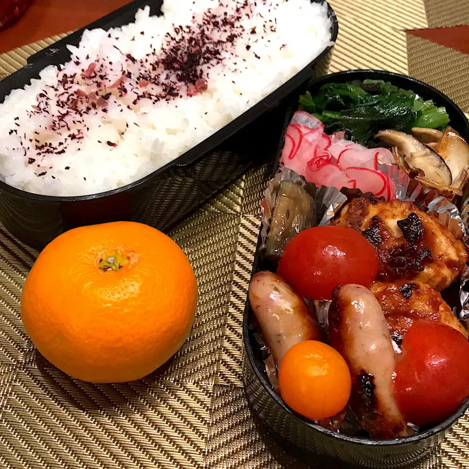 今日のお弁当🍱
鳥豚ボールのケチャップソテー
青菜炒め

曇り空☁️
折りたたみ傘を持って
出掛けてね🌂

今日も気をつけて
いってらっしゃい👋😊|mokoさん