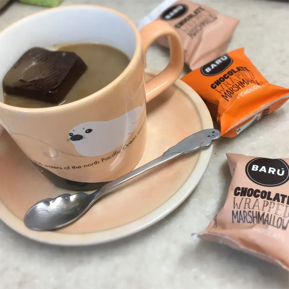 コーヒーにチョコマシュマロ^ - ^|ミーさん