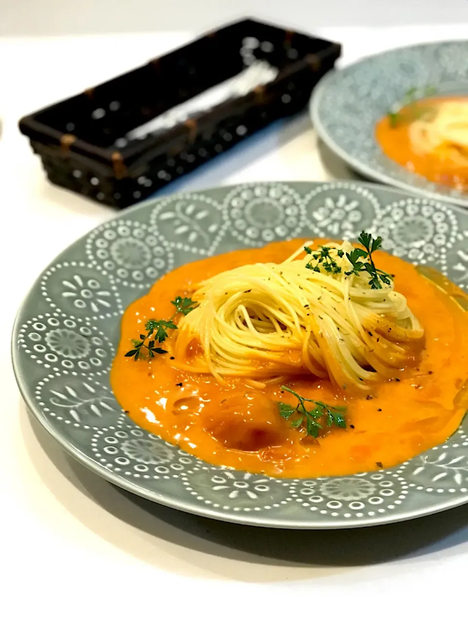 ズワイガニのトマトクリームパスタ|ゆぅさん