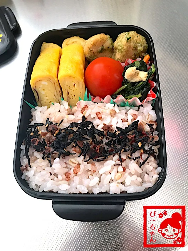 Snapdishの料理写真:旦那様☆遅番用ミニ弁当😊|☆ぴ〜ちゃん☆さん