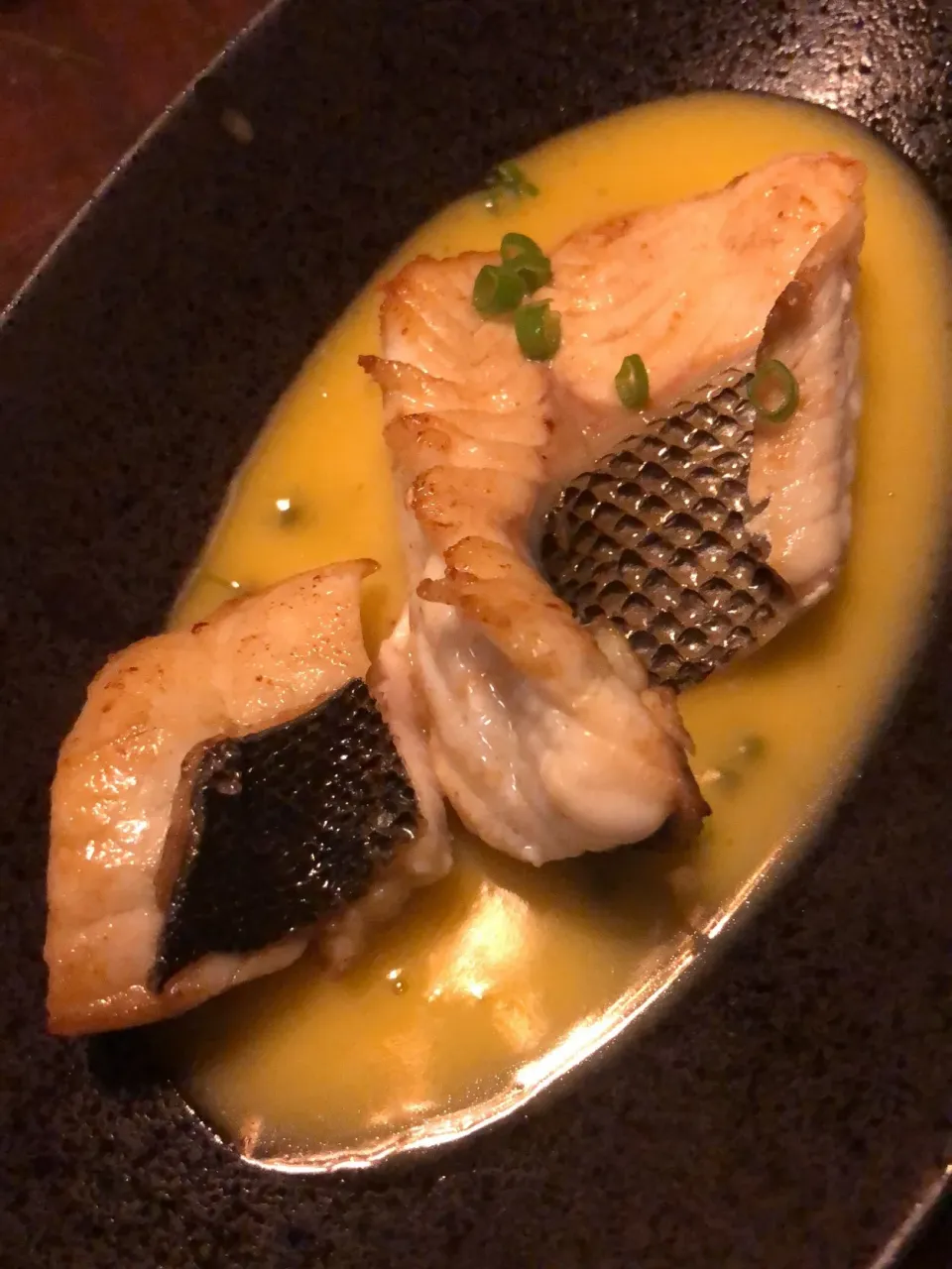 Sea bass with Sake fresh sancho peppercorn Beurre Blanc|Chris Shannonさん