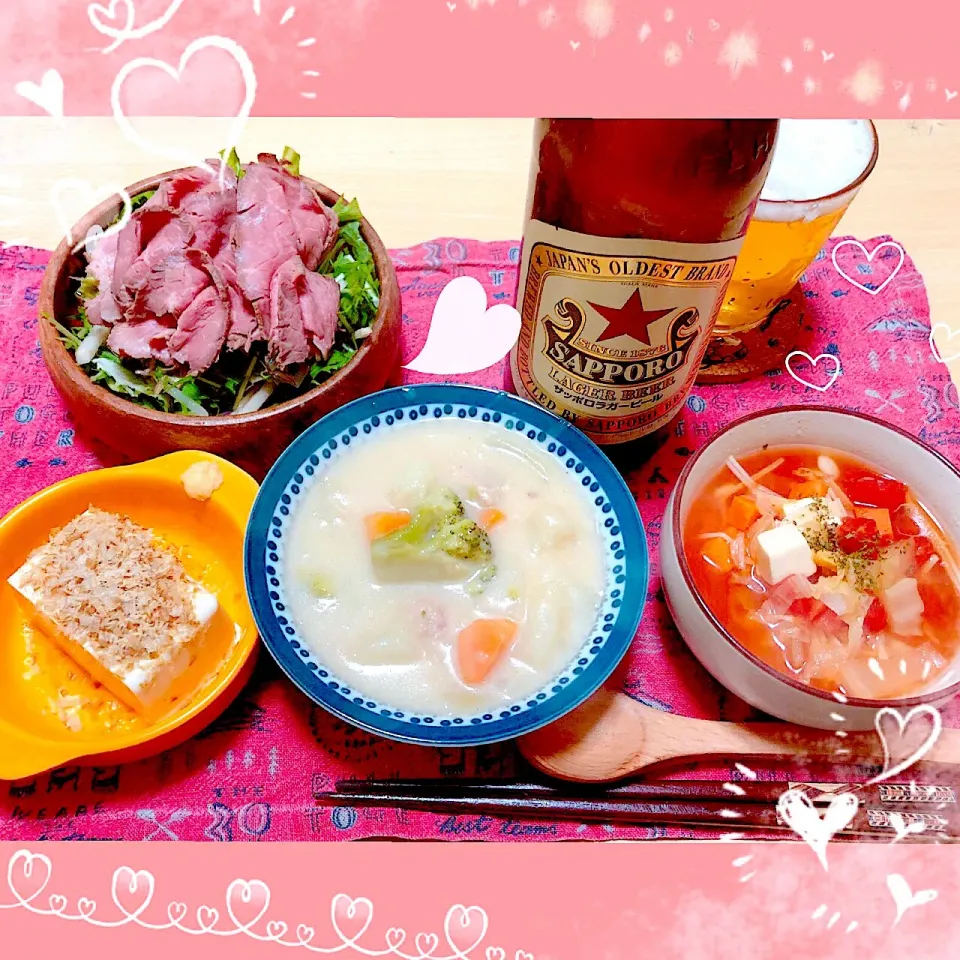 Snapdishの料理写真:１１／１３ ｔｕｅ
晩ごはん🍴＊○°|rinaronarさん