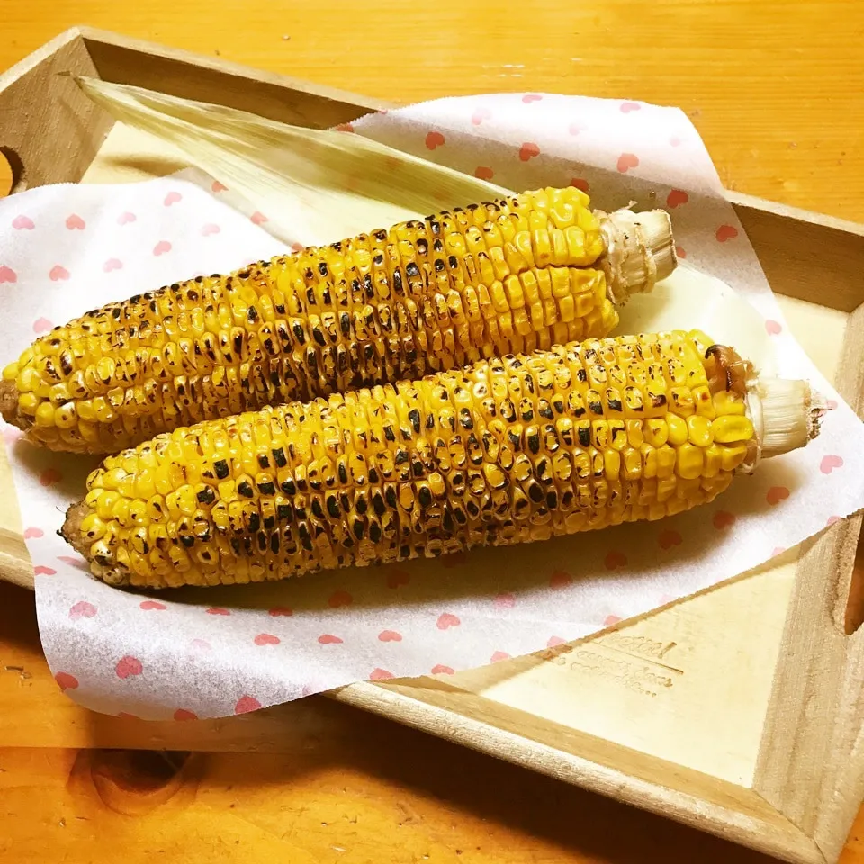 Snapdishの料理写真:屋台風 焼きとうもろこし🌽|イクイブさん