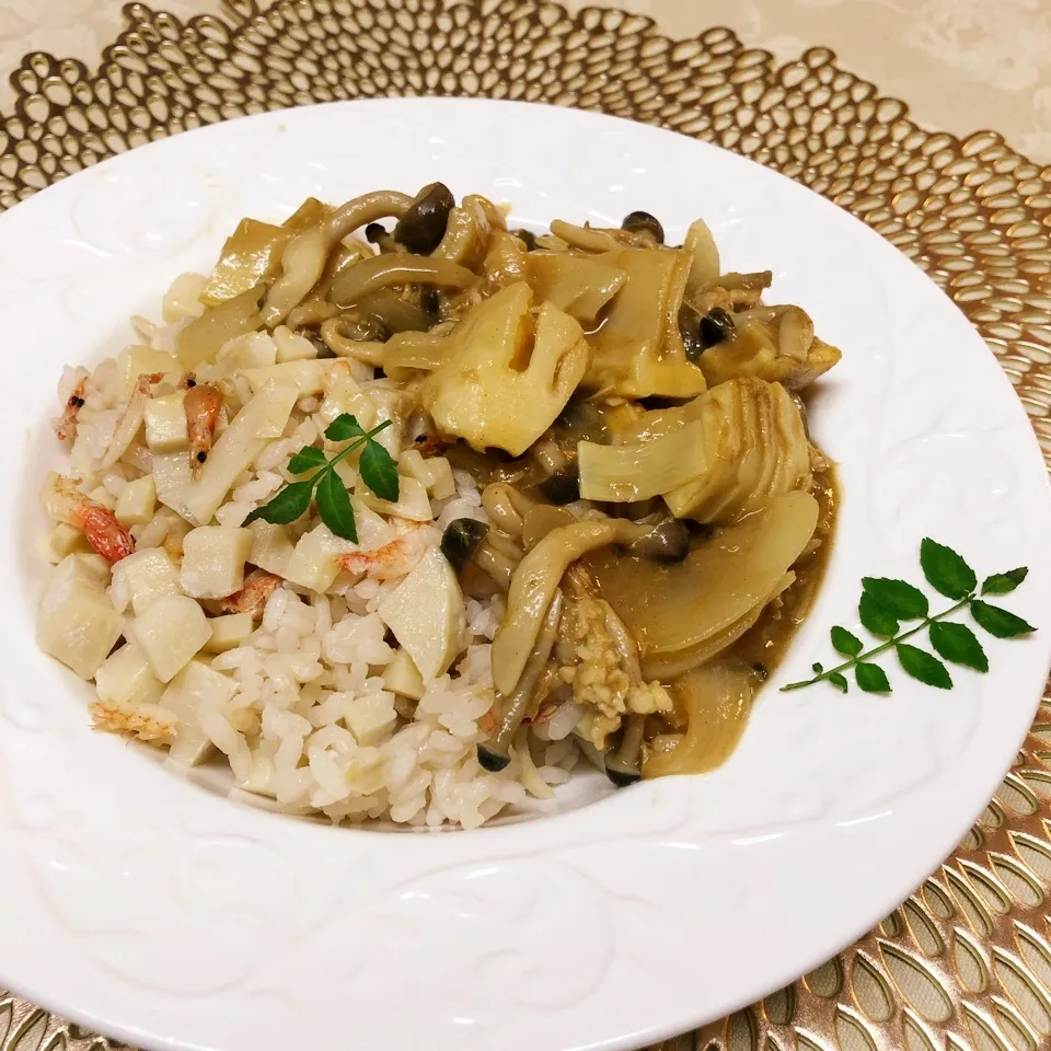 🎍筍炊き込みご飯 筍カレー🎍|henryさん