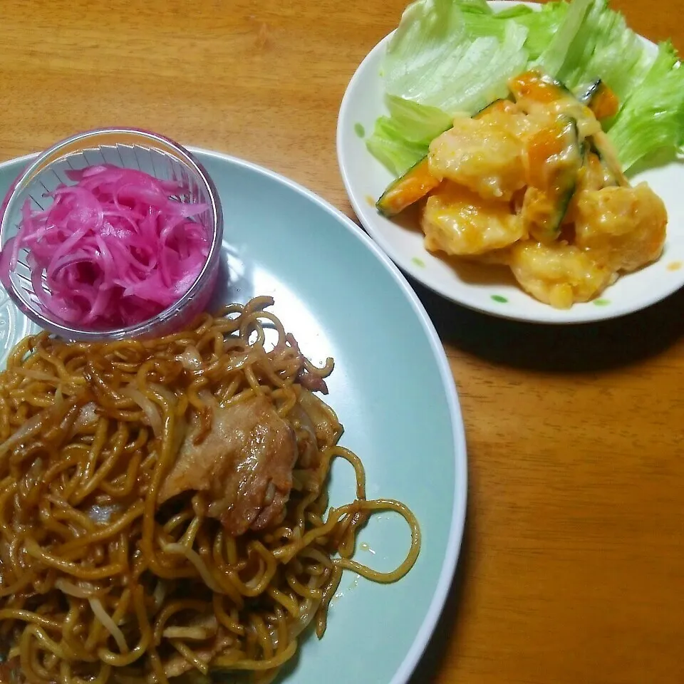 今日の夕飯♪焼きそば～|marikuruさん