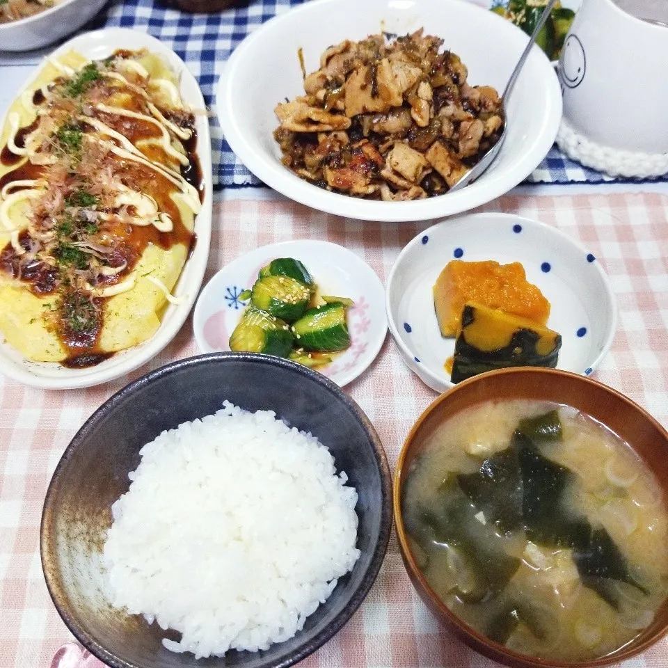 ご飯がすすむ！辛子高菜と豚肉炒め🌼の献立|sora🍀さん