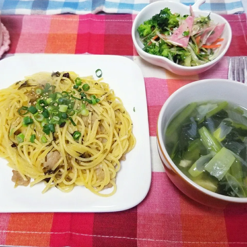 真似っこ❤豚肉&高菜deパスタ♪|sora🍀さん