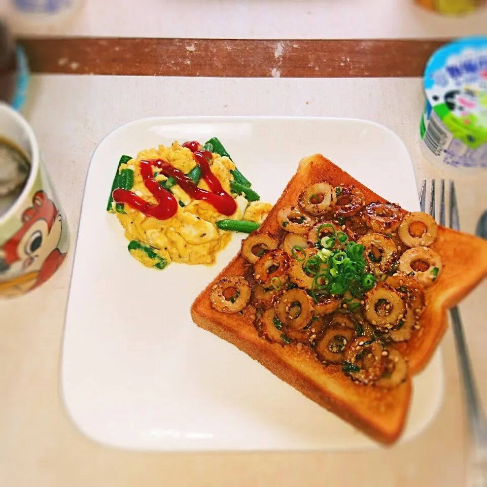 ちくわトーストな朝食❤|sora🍀さん